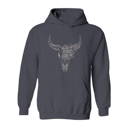 Boho Bull Skull Hoodie - Rue Mentana