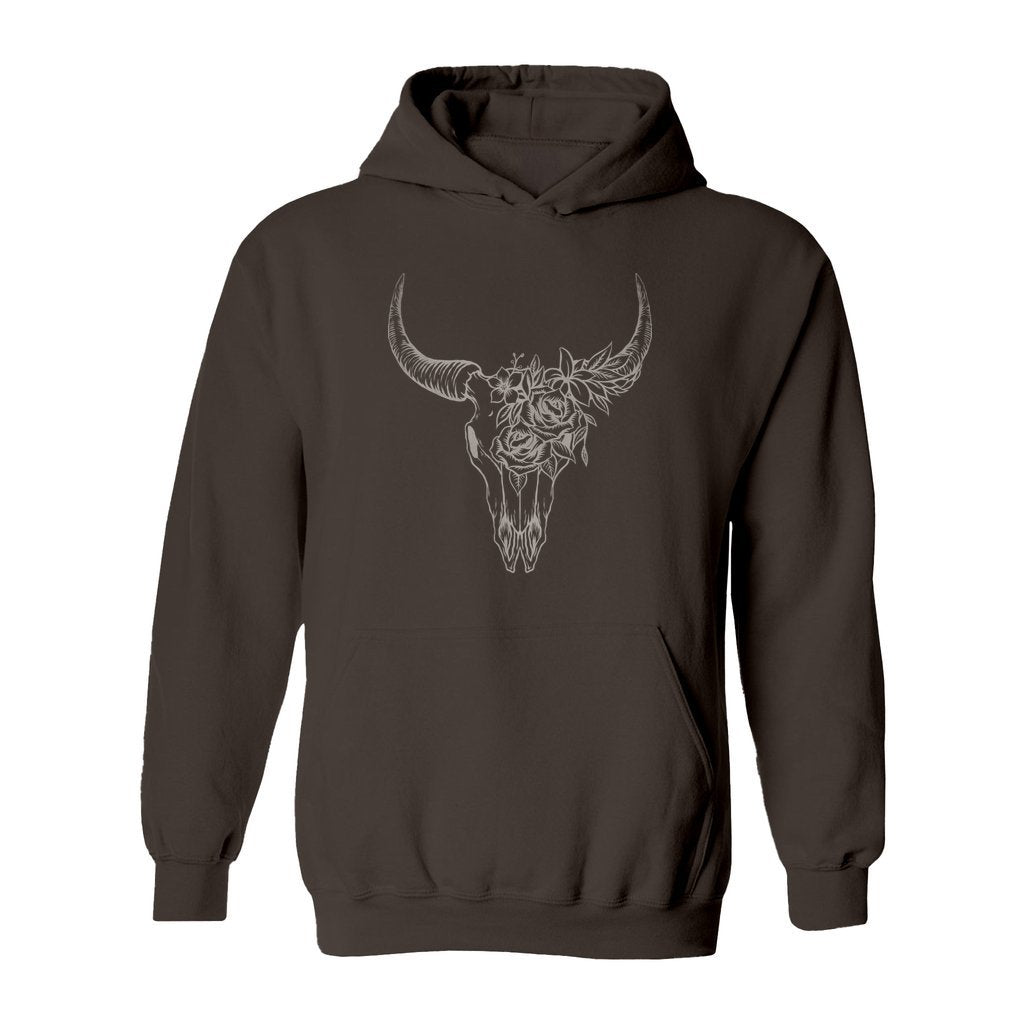 Boho Bull Skull Hoodie - Rue Mentana