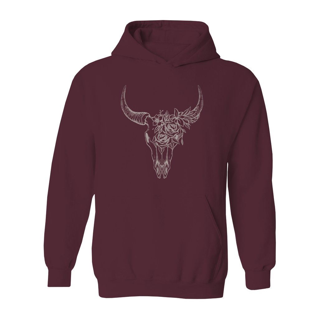 Boho Bull Skull Hoodie - Rue Mentana