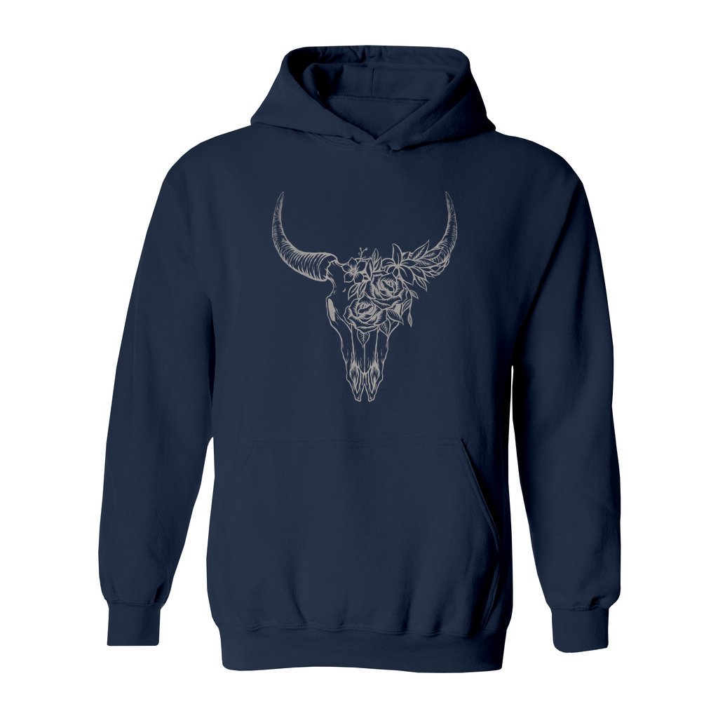 Boho Bull Skull Hoodie - Rue Mentana