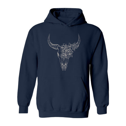 Boho Bull Skull Hoodie - Rue Mentana