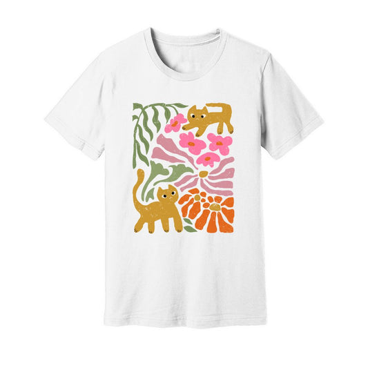 Cats And Flowers T-Shirt - Rue Mentana