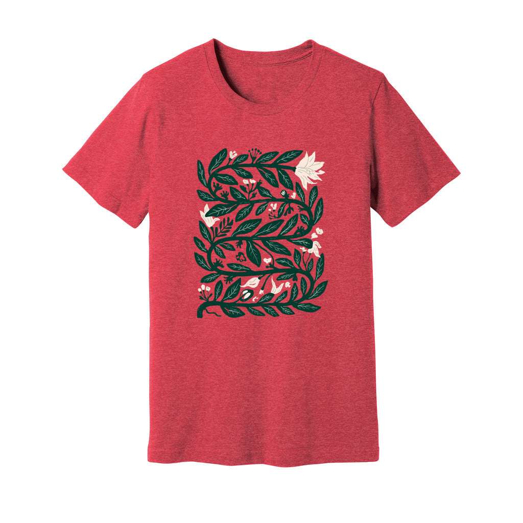 Intertwined Leaves & Flowers T-Shirt - Rue Mentana