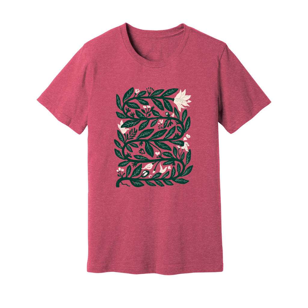 Intertwined Leaves & Flowers T-Shirt - Rue Mentana