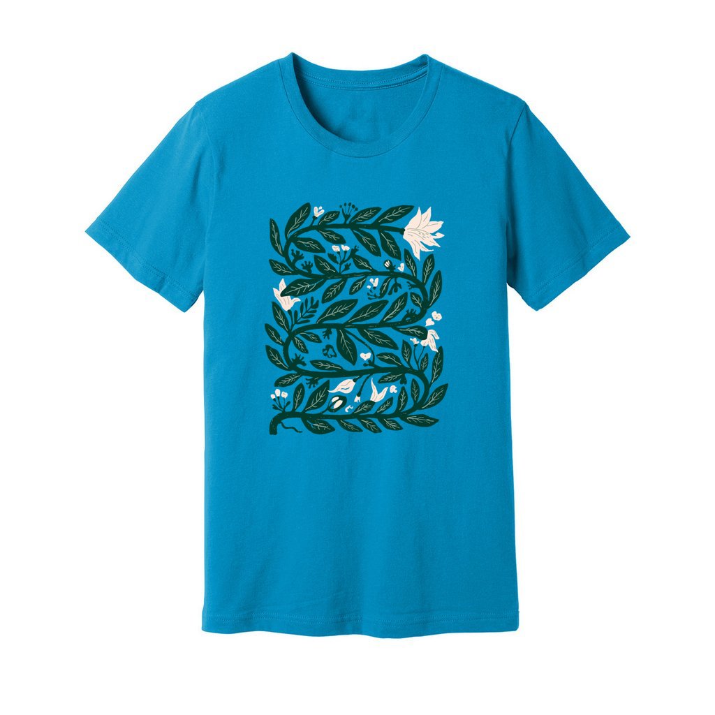 Intertwined Leaves & Flowers T-Shirt - Rue Mentana