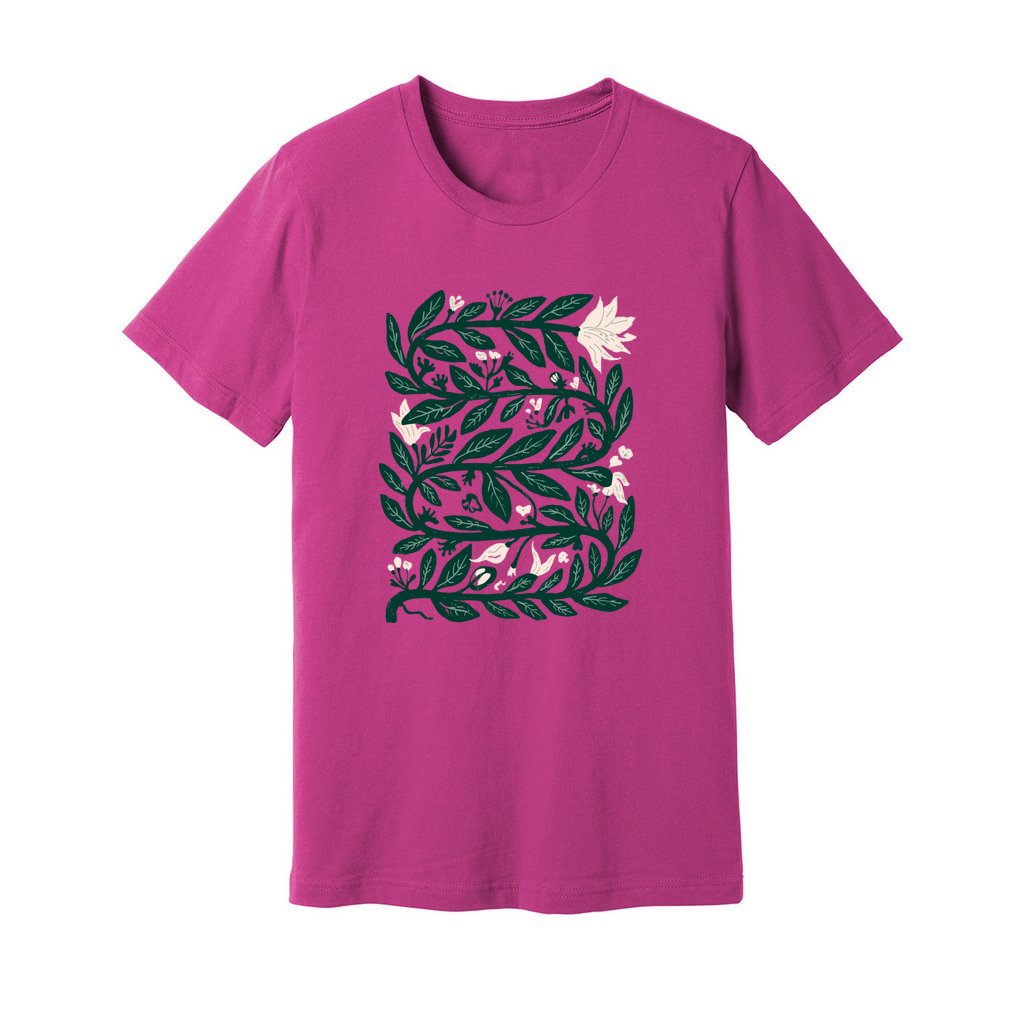 Intertwined Leaves & Flowers T-Shirt - Rue Mentana