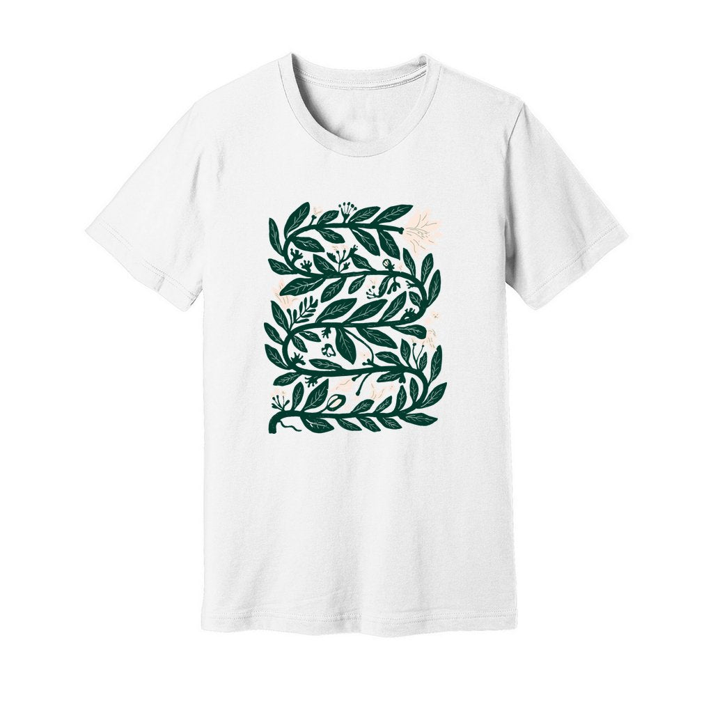 Intertwined Leaves & Flowers T-Shirt - Rue Mentana
