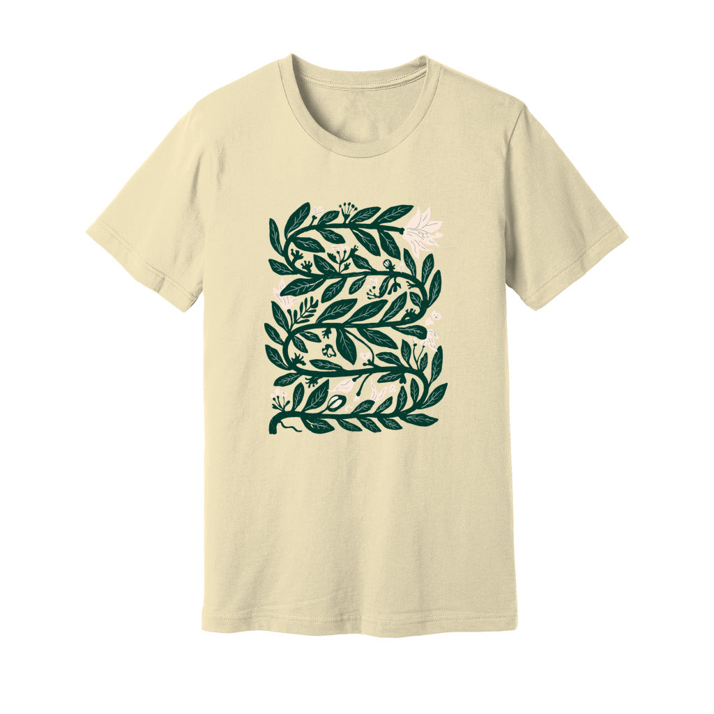 Intertwined Leaves & Flowers T-Shirt - Rue Mentana