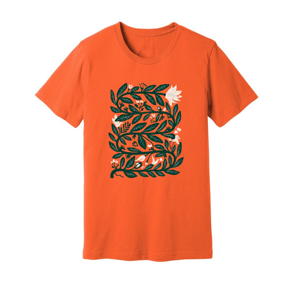 Intertwined Leaves & Flowers T-Shirt - Rue Mentana