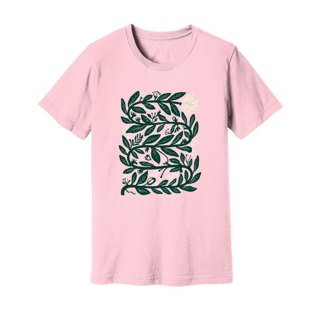 Intertwined Leaves & Flowers T-Shirt - Rue Mentana