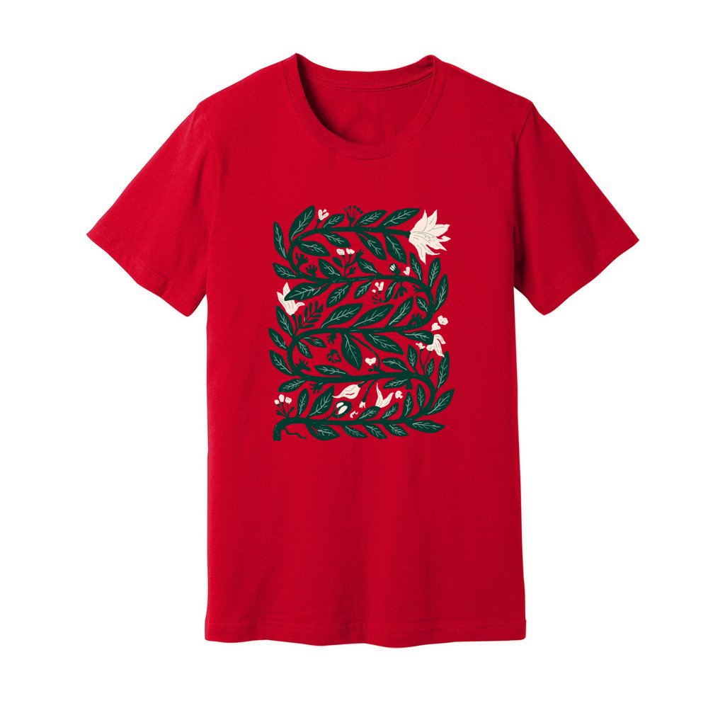 Intertwined Leaves & Flowers T-Shirt - Rue Mentana