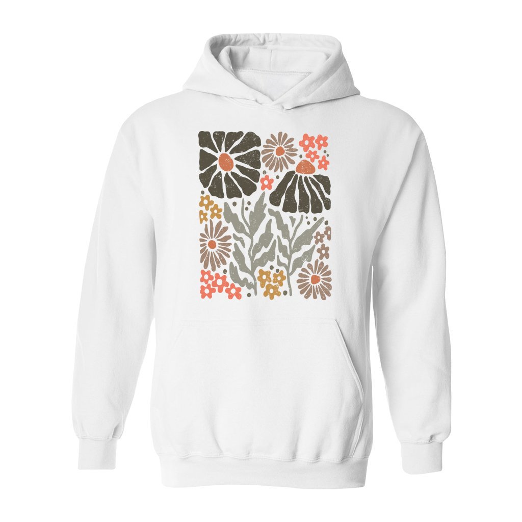 Boho Abstract Flowers Hoodie - Rue Mentana
