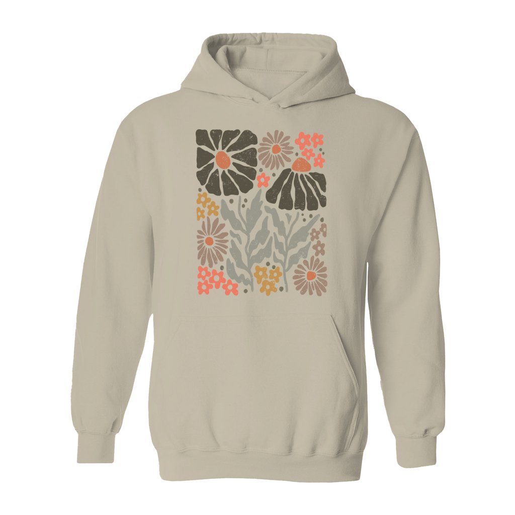 Boho Abstract Flowers Hoodie - Rue Mentana