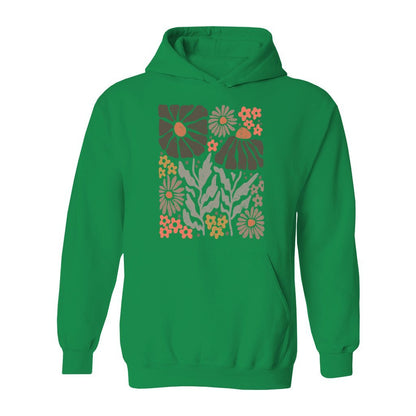 Boho Abstract Flowers Hoodie - Rue Mentana