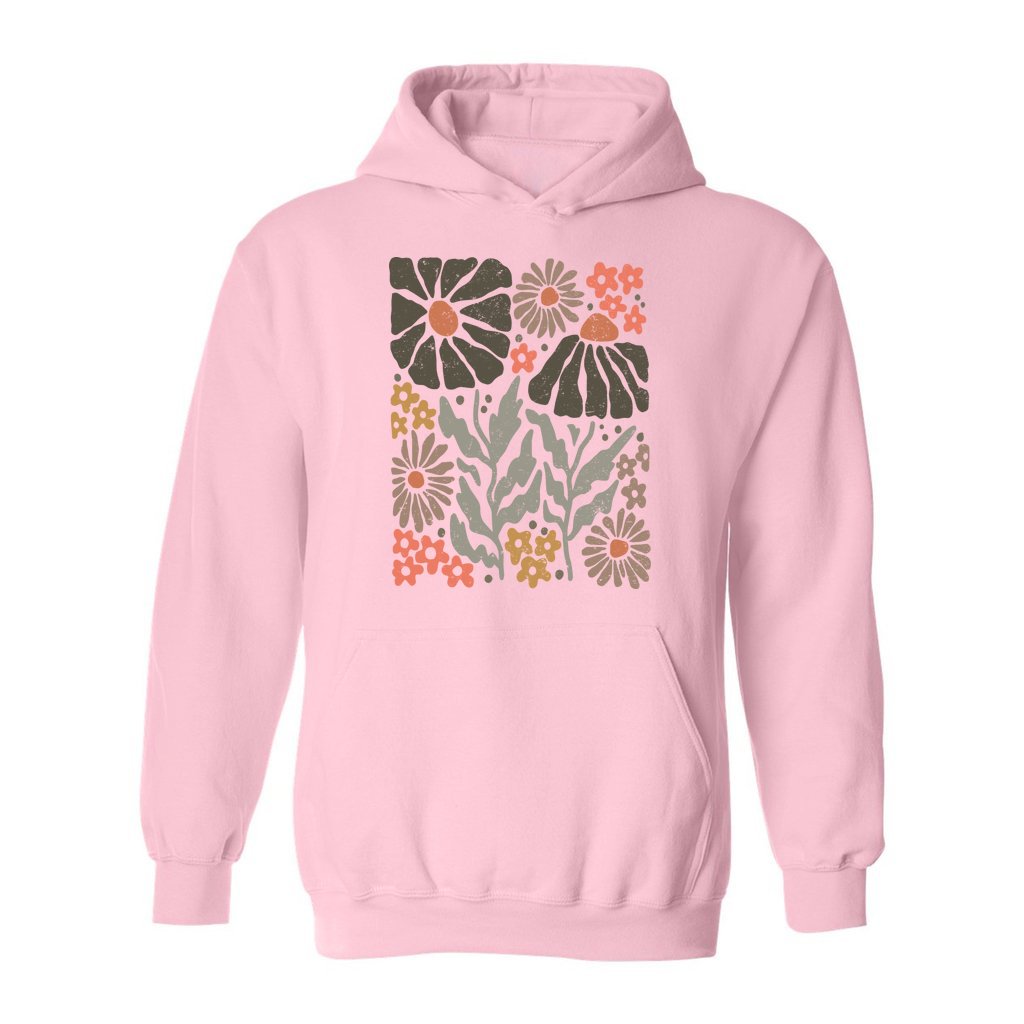 Boho Abstract Flowers Hoodie - Rue Mentana