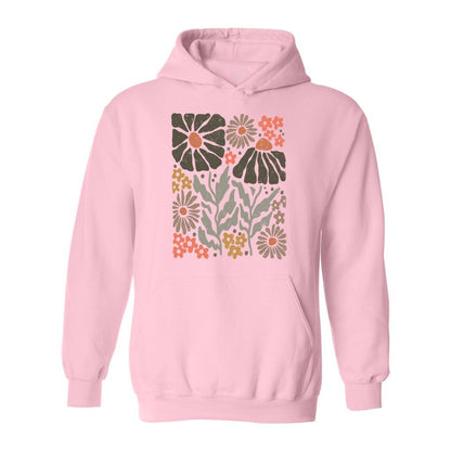 Boho Abstract Flowers Hoodie - Rue Mentana