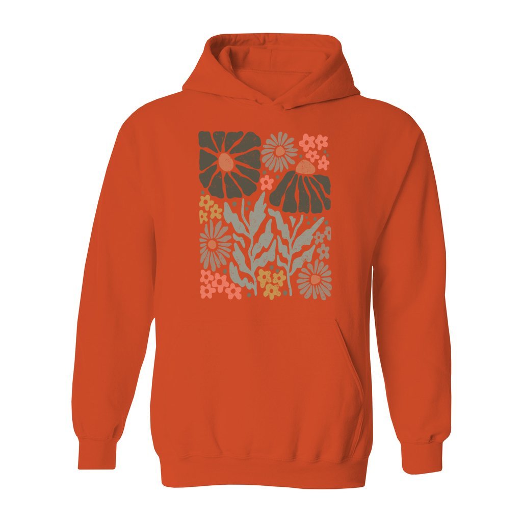 Boho Abstract Flowers Hoodie - Rue Mentana