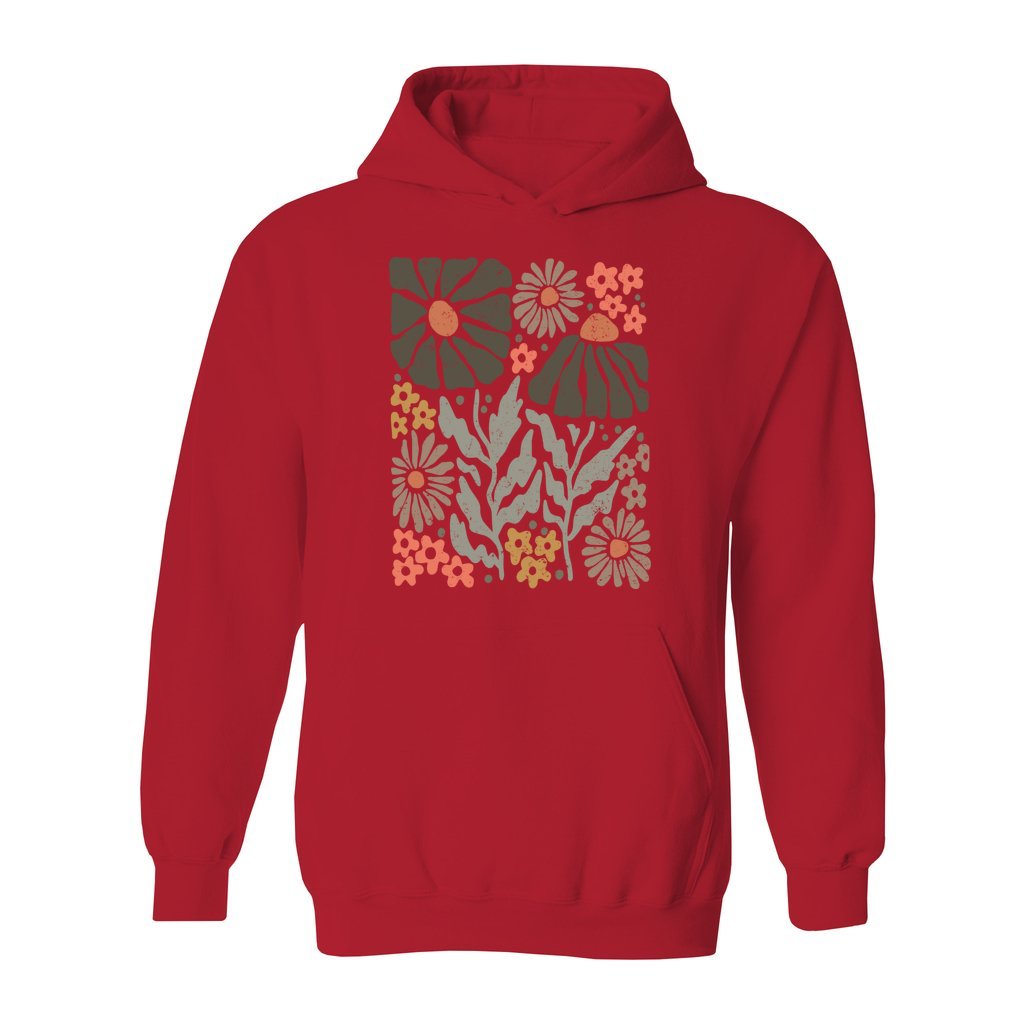Boho Abstract Flowers Hoodie - Rue Mentana