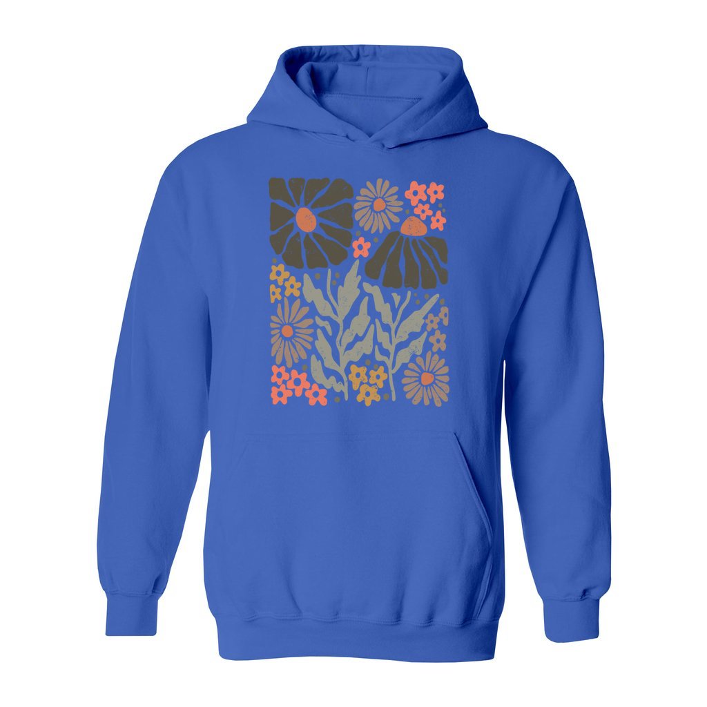 Boho Abstract Flowers Hoodie - Rue Mentana