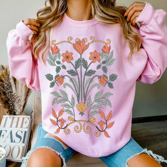 Floral Art Nouveau Sweatshirt