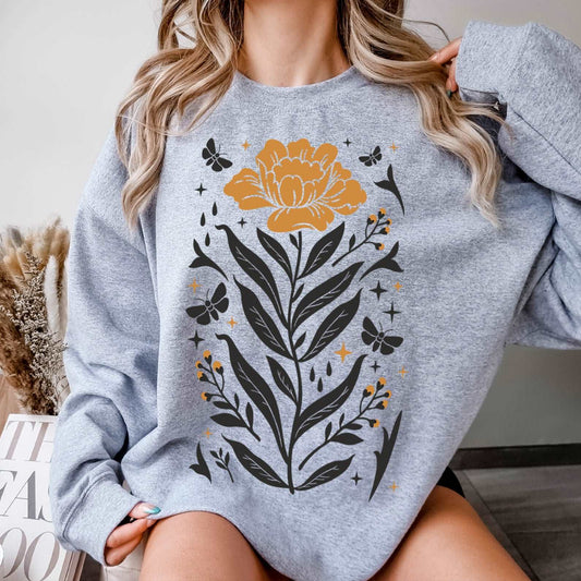 Boho Mystical Wildflowers Sweatshirt