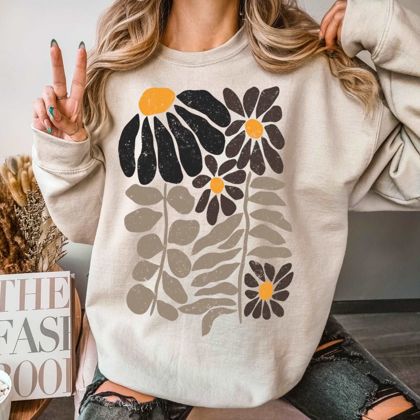 Boho Flower Sweatshirt