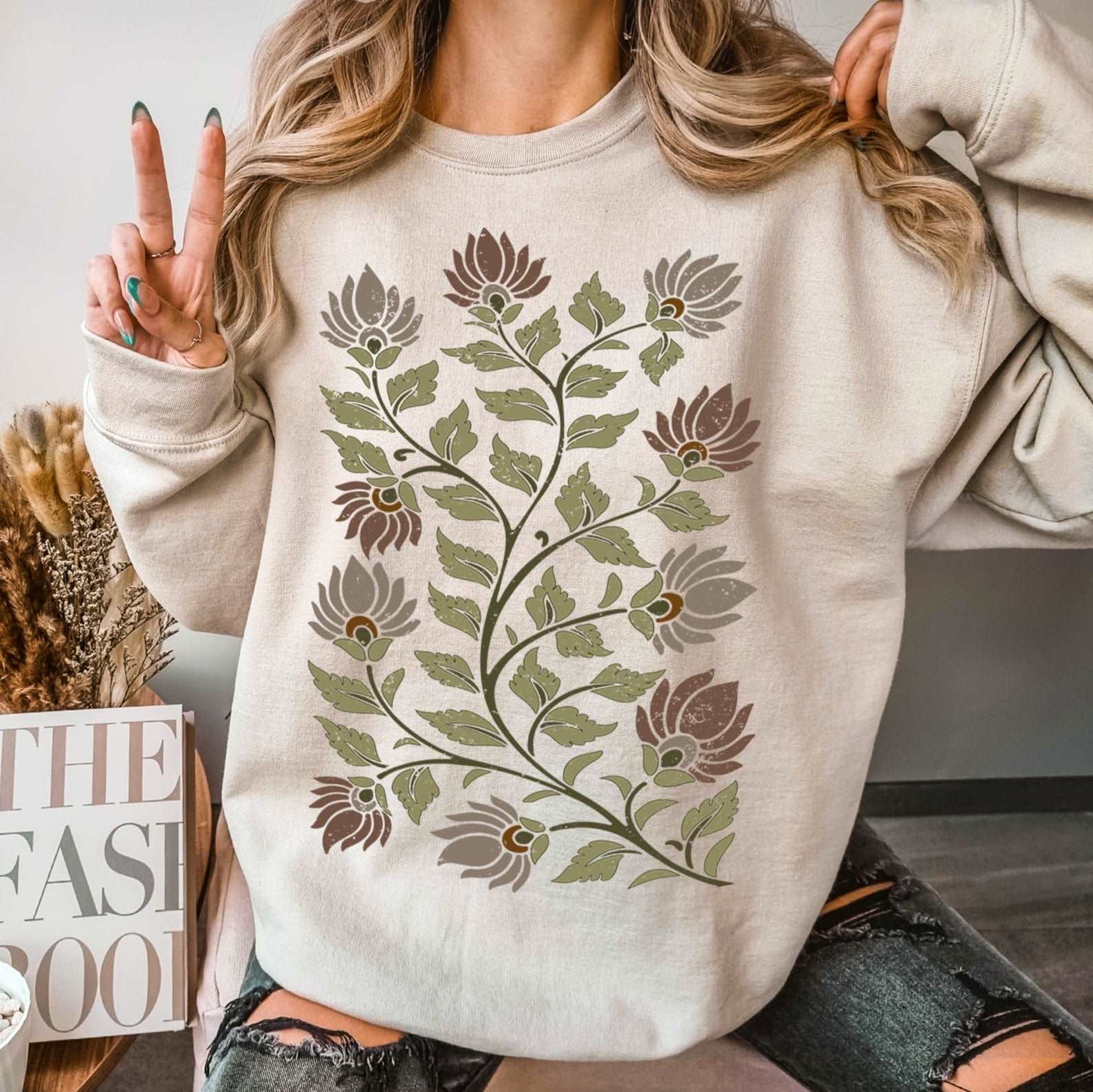 Vintage Floral Sweatshirt