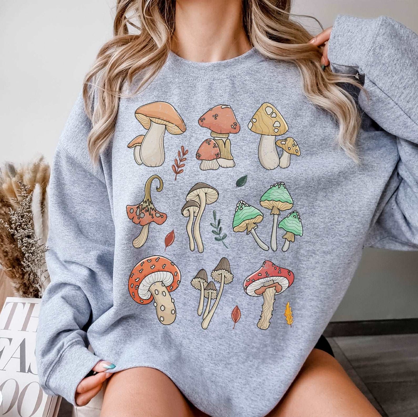 Boho Wild Mushrooms Sweatshirt