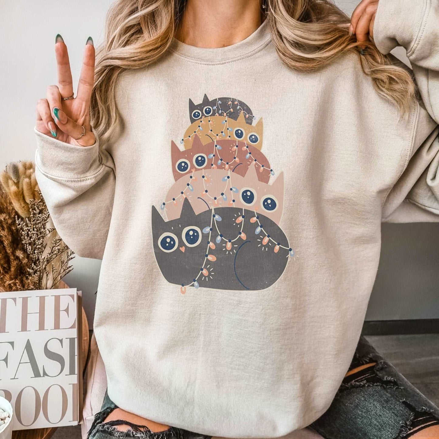 Cats Christmas Tree Sweatshirt