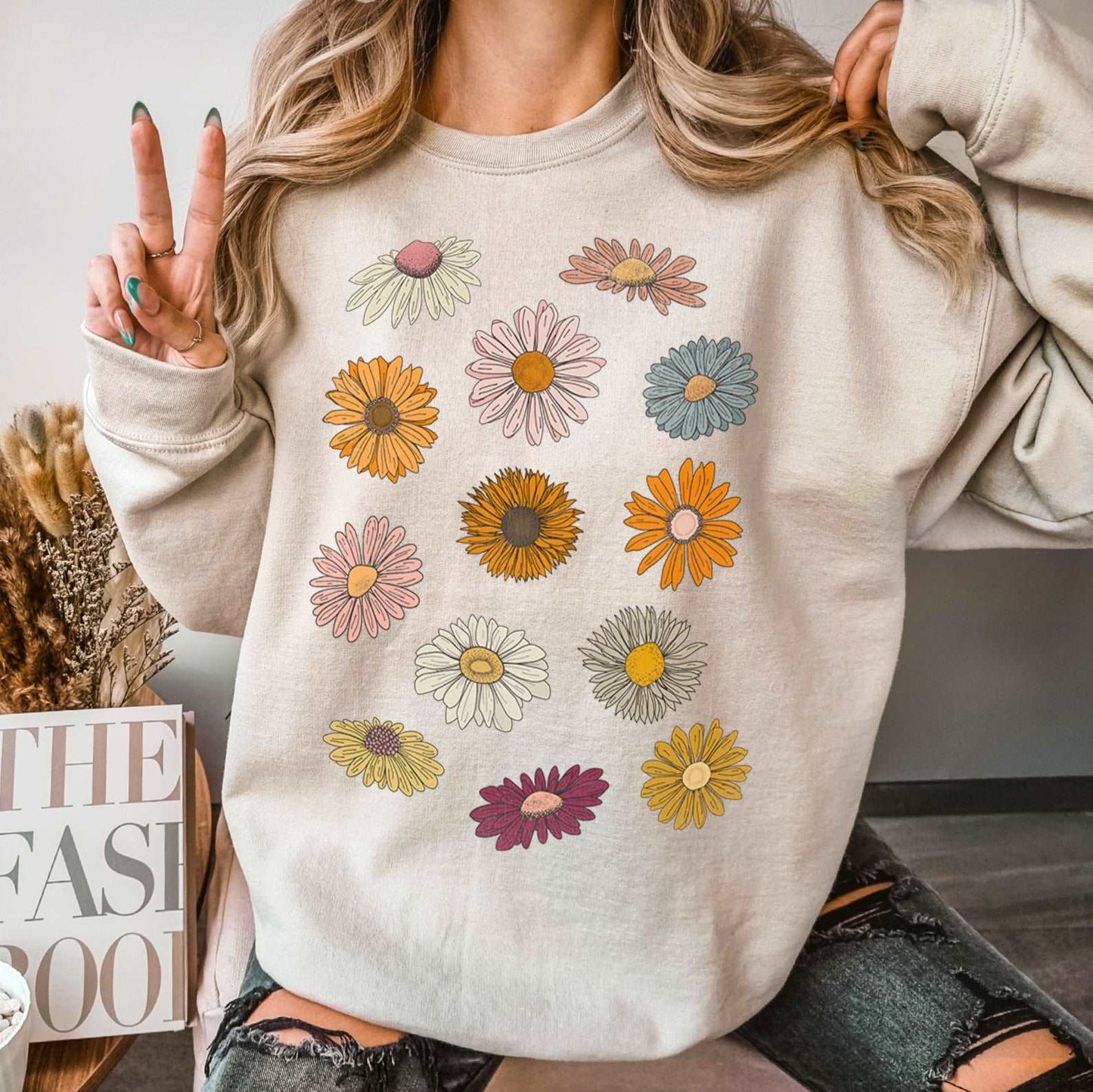 Hippie Flowers Sweatshirt