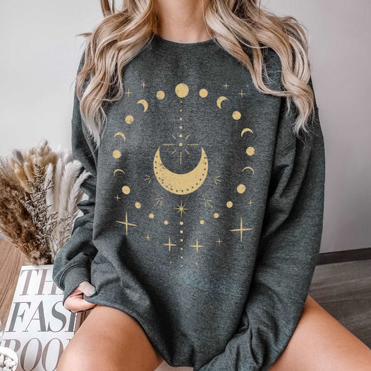 Night Sky Moon and Stars Sweatshirt