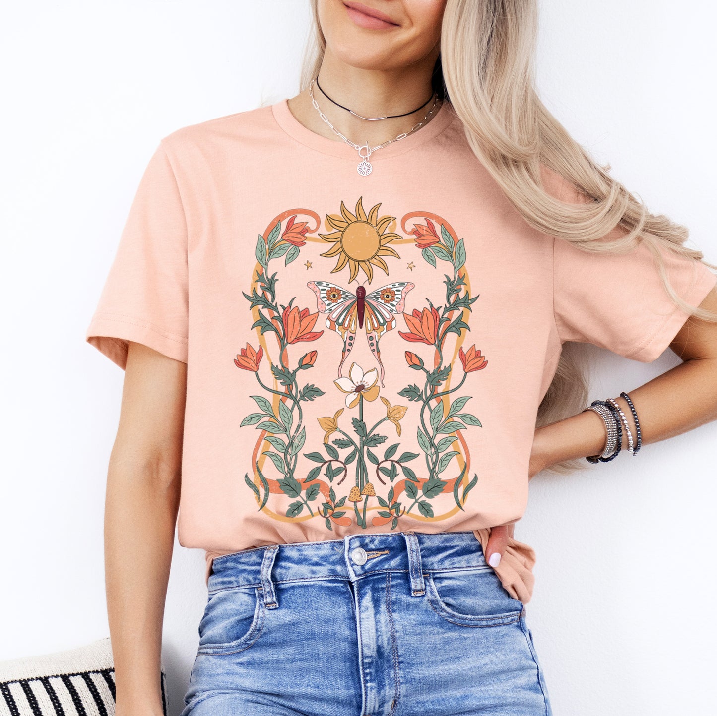 Sunlit Blooms & Wings T-Shirt