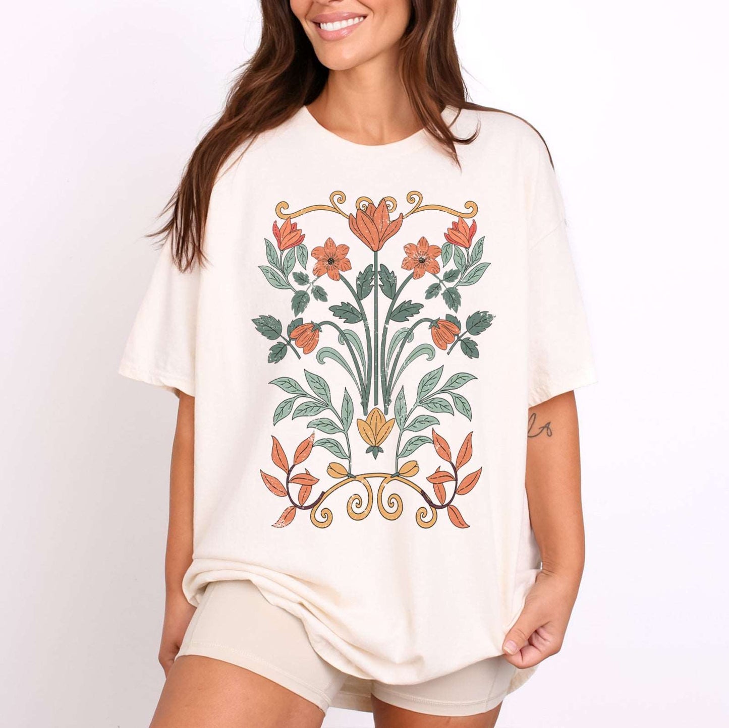 Floral Art Nouveau T-Shirt