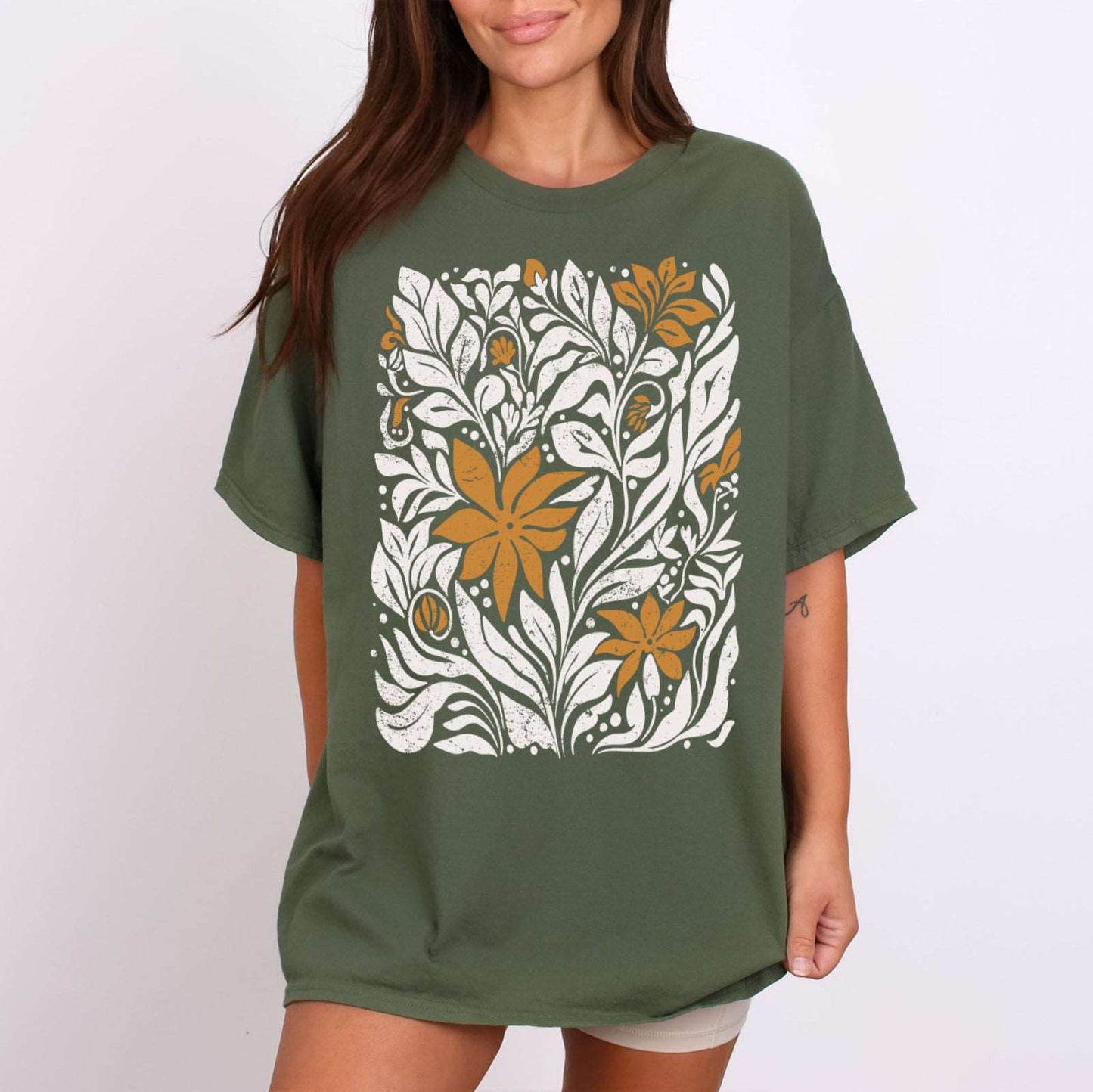 Abstract Floral T-Shirt