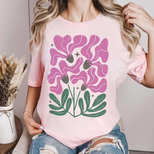 Boho Pink Flower Tee