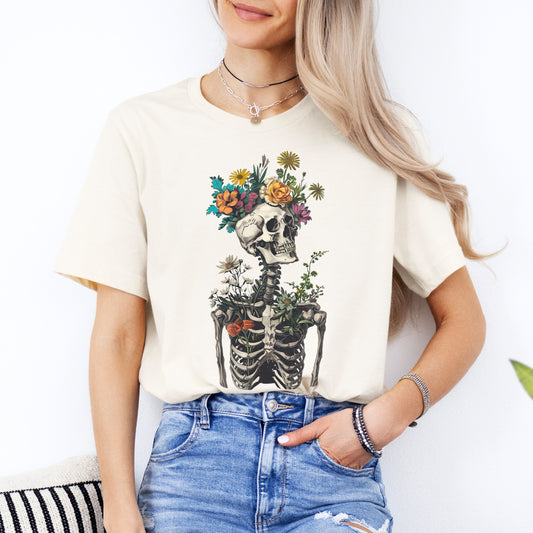 Floral Skeleton T-Shirt